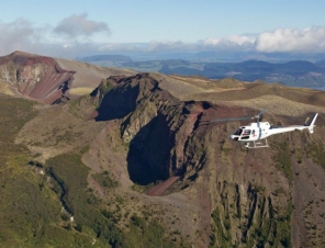 Over the top of Mt Tarawera